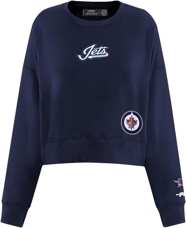imagePro Standard Womens NHL Wingspan Brushed Back French Terry Crewneck SweatshirtMidnight Navy