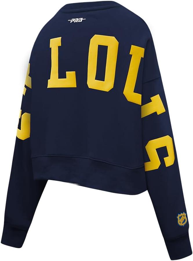 imagePro Standard Womens NHL Wingspan Brushed Back French Terry Crewneck SweatshirtMidnight Navy