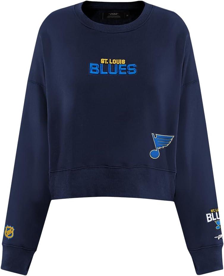 imagePro Standard Womens NHL Wingspan Brushed Back French Terry Crewneck SweatshirtMidnight Navy