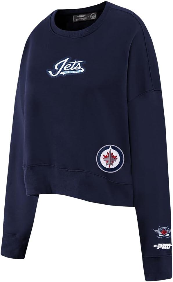 imagePro Standard Womens NHL Wingspan Brushed Back French Terry Crewneck SweatshirtMidnight Navy