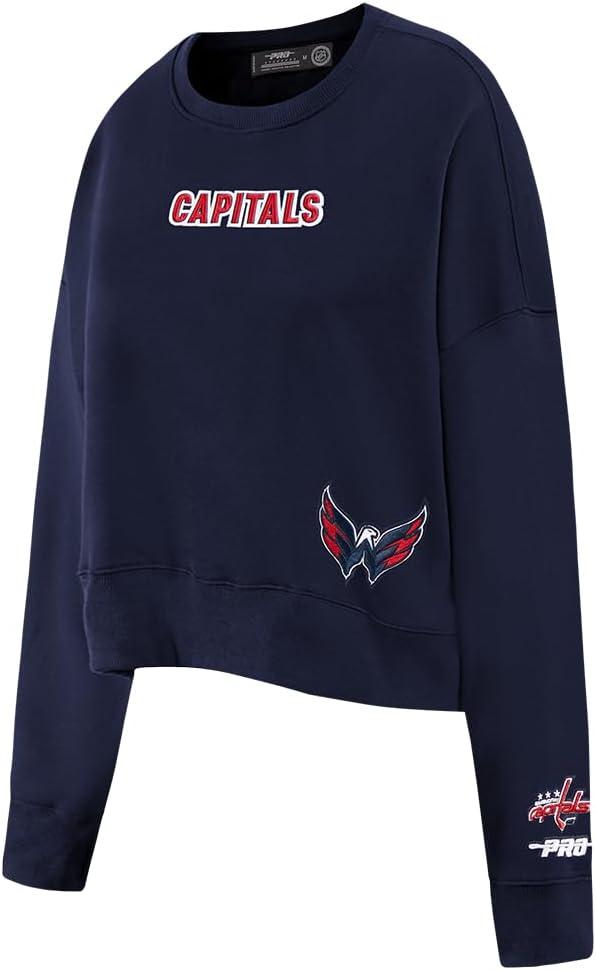 imagePro Standard Womens NHL Wingspan Brushed Back French Terry Crewneck SweatshirtMidnight Navy