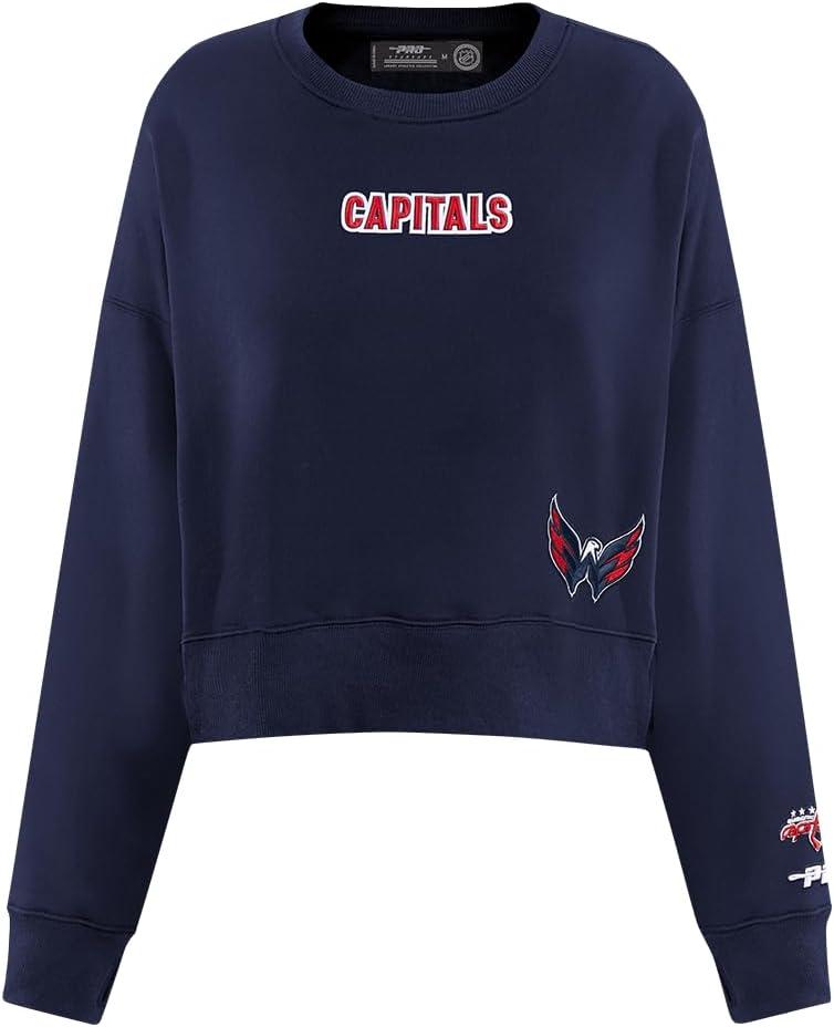 imagePro Standard Womens NHL Wingspan Brushed Back French Terry Crewneck SweatshirtMidnight Navy