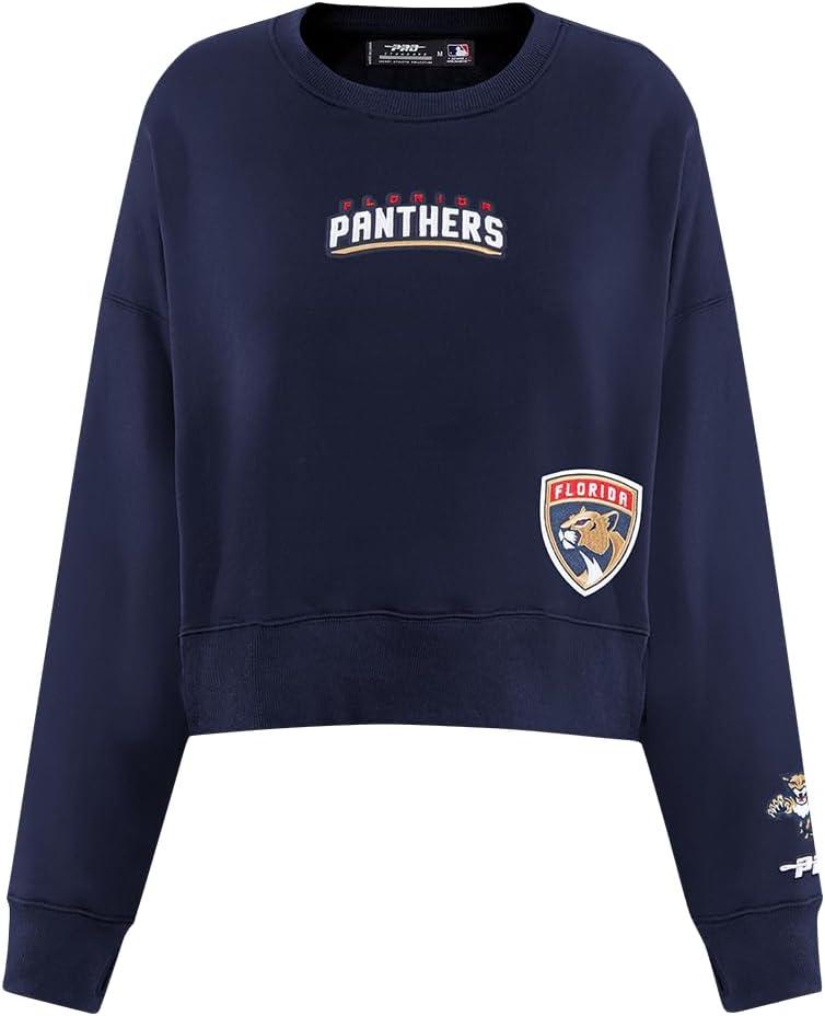 imagePro Standard Womens NHL Wingspan Brushed Back French Terry Crewneck SweatshirtMidnight Navy