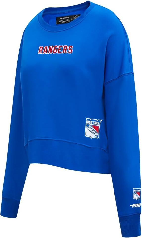 imagePro Standard Womens NHL Wingspan Brushed Back French Terry Crewneck SweatshirtRoyal Blue