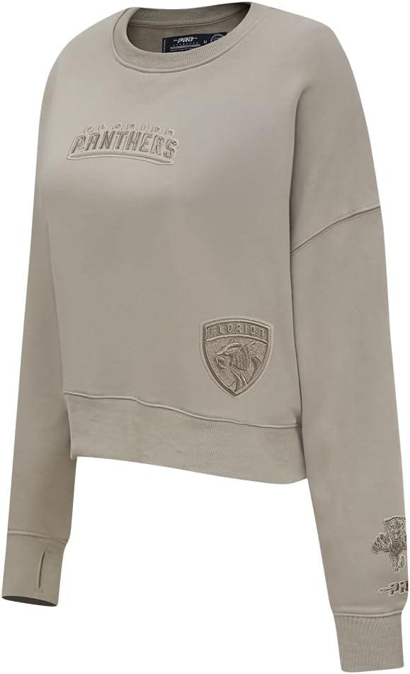 imagePro Standard Womens NHL Wingspan Brushed Back French Terry Crewneck SweatshirtTaupe