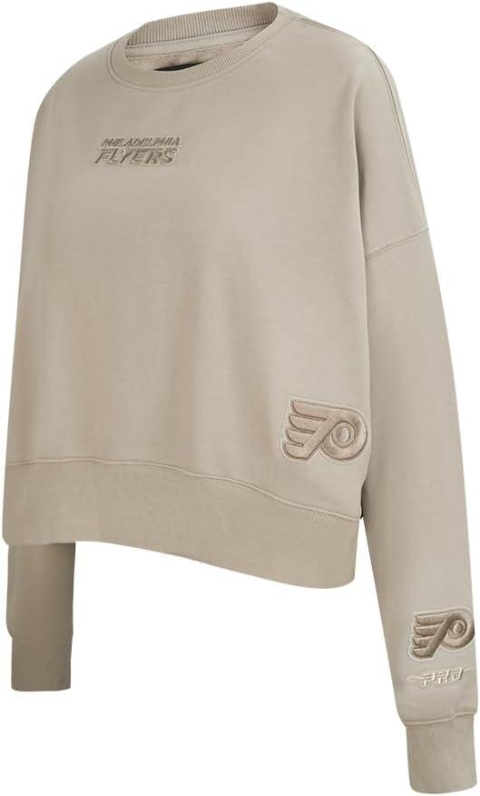 imagePro Standard Womens NHL Wingspan Brushed Back French Terry Crewneck SweatshirtTaupe