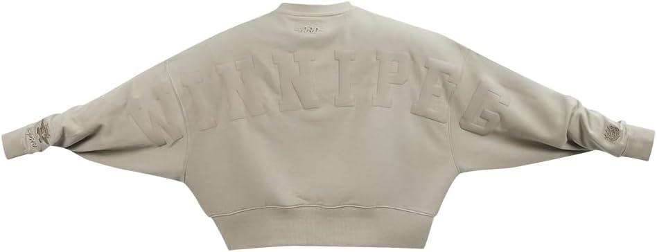 imagePro Standard Womens NHL Wingspan Brushed Back French Terry Crewneck SweatshirtTaupe