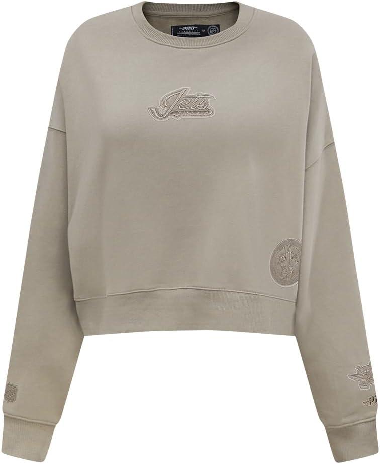 imagePro Standard Womens NHL Wingspan Brushed Back French Terry Crewneck SweatshirtTaupe