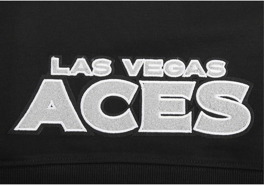 imagePro Standard Womens WNBA Las Vegas Aces Classic Player Name And Number Cropped Pullover HoodieBlack