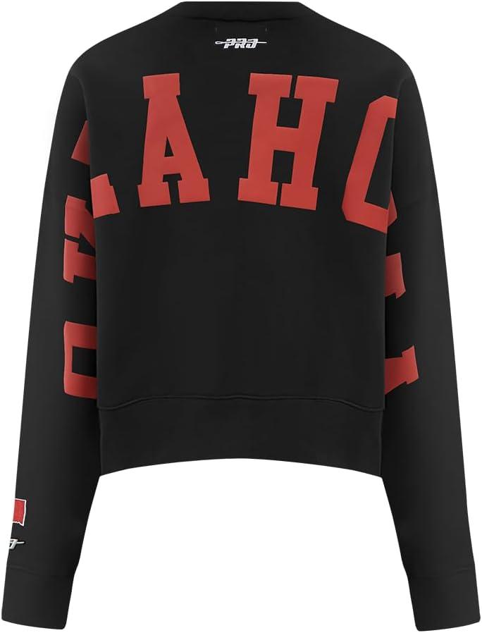 imageWomens College Wingspan Brushed Back French Terry Crewneck SweatshirtBlack