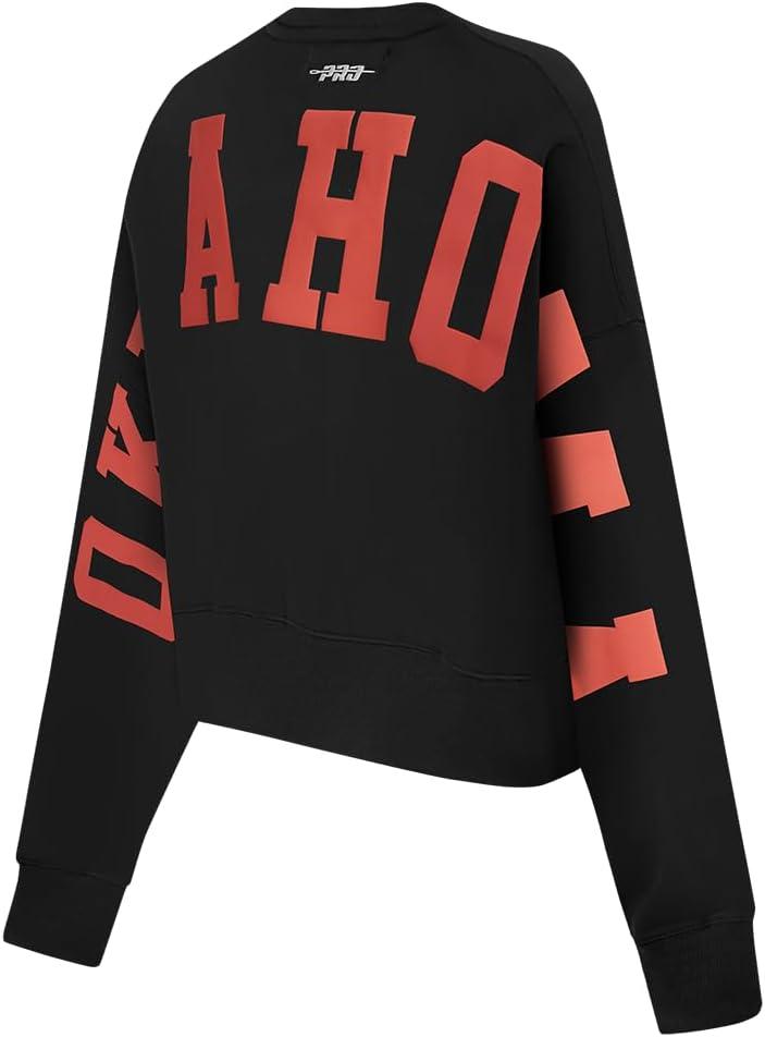 imageWomens College Wingspan Brushed Back French Terry Crewneck SweatshirtBlack