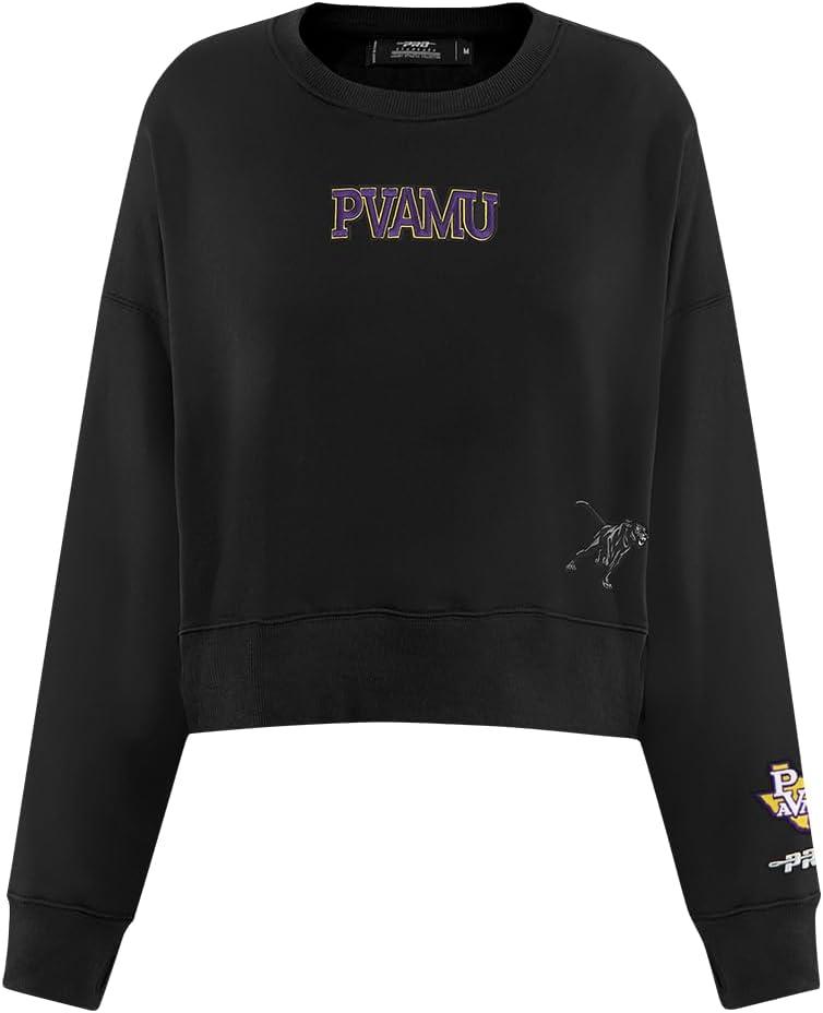 imageWomens College Wingspan Brushed Back French Terry Crewneck SweatshirtBlack