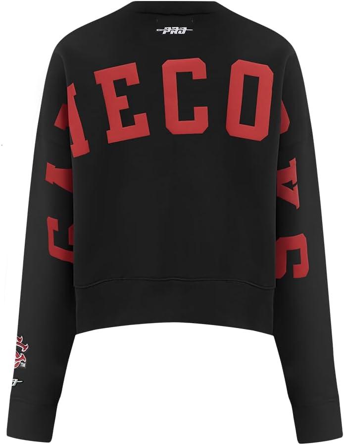imageWomens College Wingspan Brushed Back French Terry Crewneck SweatshirtBlack