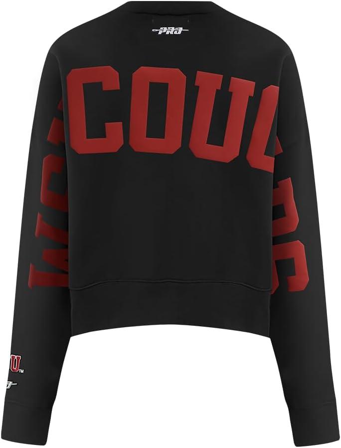 imageWomens College Wingspan Brushed Back French Terry Crewneck SweatshirtBlack