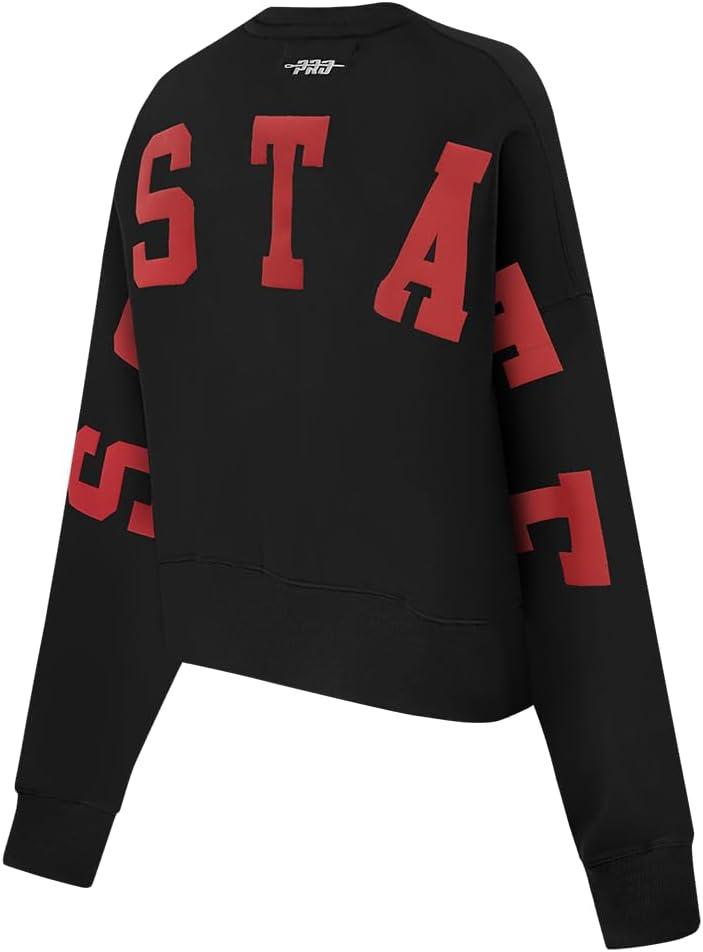 imageWomens College Wingspan Brushed Back French Terry Crewneck SweatshirtBlack