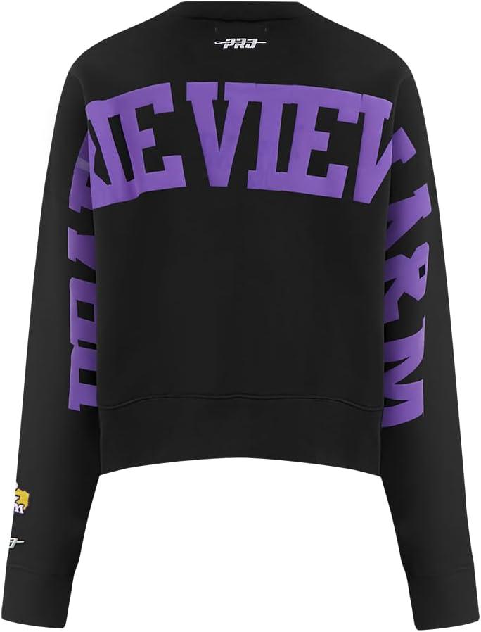 imageWomens College Wingspan Brushed Back French Terry Crewneck SweatshirtBlack