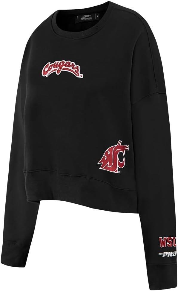 imageWomens College Wingspan Brushed Back French Terry Crewneck SweatshirtBlack