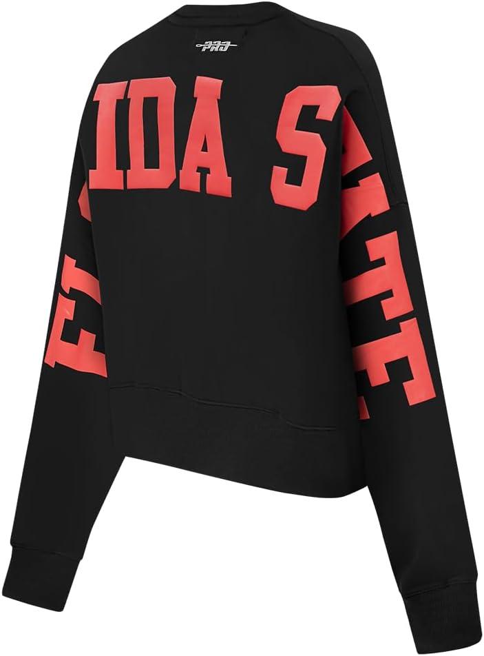 imageWomens College Wingspan Brushed Back French Terry Crewneck SweatshirtBlack