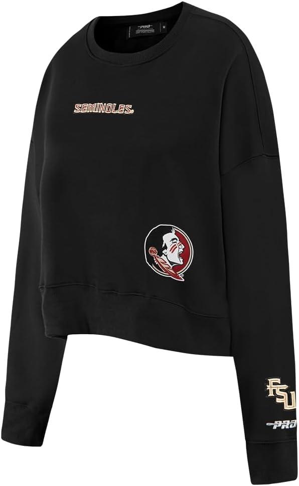 imageWomens College Wingspan Brushed Back French Terry Crewneck SweatshirtBlack