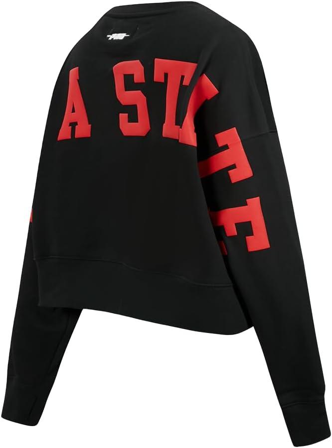 imageWomens College Wingspan Brushed Back French Terry Crewneck SweatshirtBlack