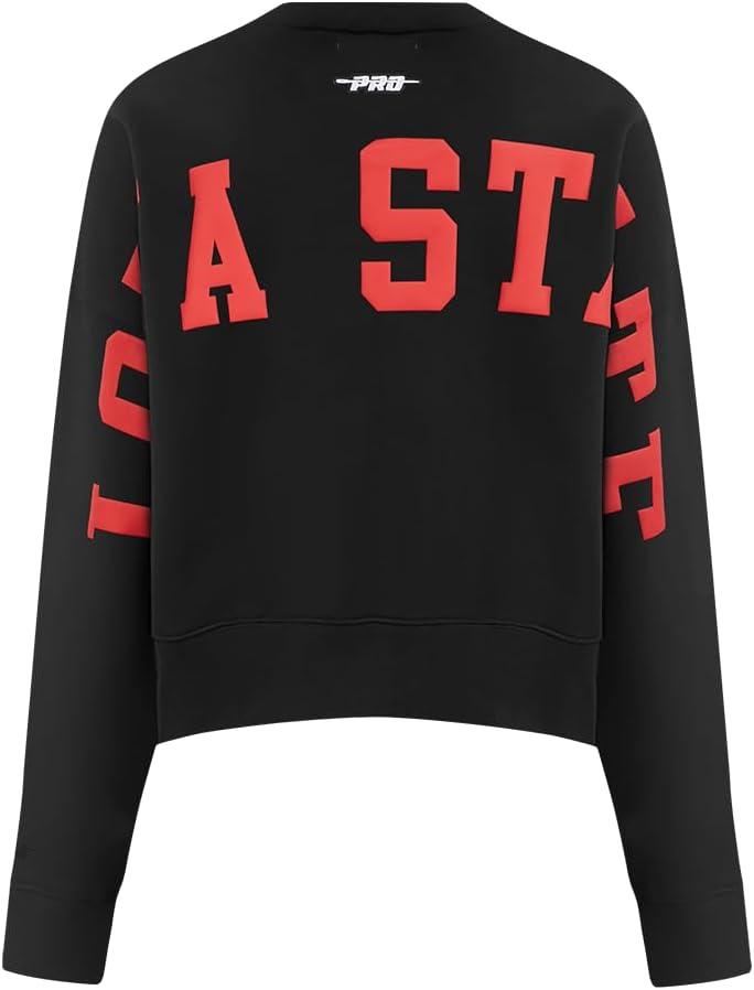 imageWomens College Wingspan Brushed Back French Terry Crewneck SweatshirtBlack