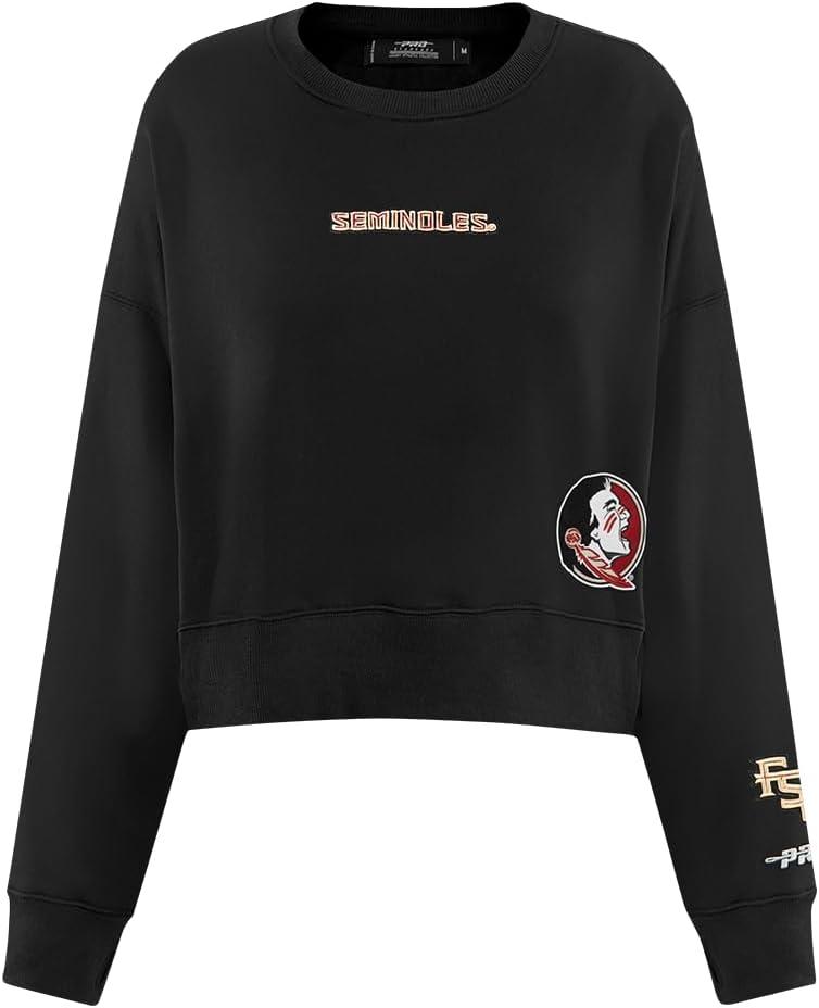 imageWomens College Wingspan Brushed Back French Terry Crewneck SweatshirtBlack