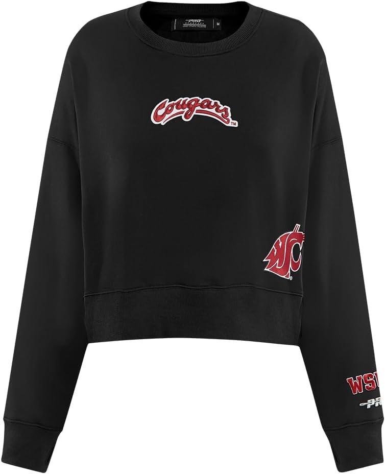 imageWomens College Wingspan Brushed Back French Terry Crewneck SweatshirtBlack