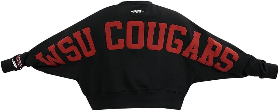 imageWomens College Wingspan Brushed Back French Terry Crewneck SweatshirtBlack