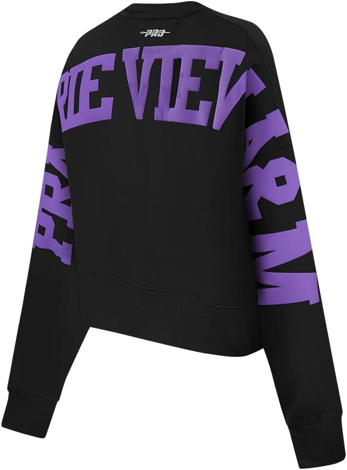 imageWomens College Wingspan Brushed Back French Terry Crewneck SweatshirtBlack