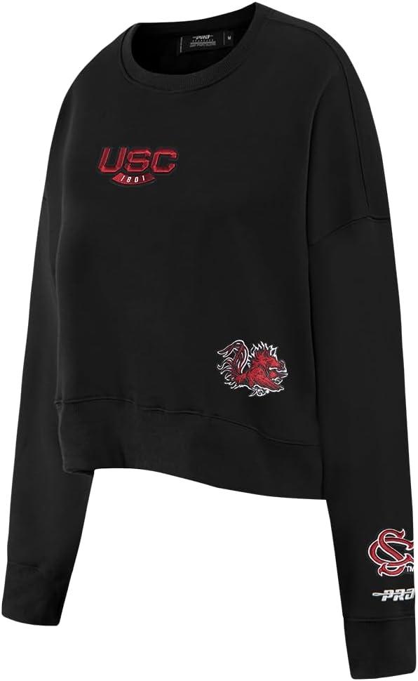 imageWomens College Wingspan Brushed Back French Terry Crewneck SweatshirtBlack