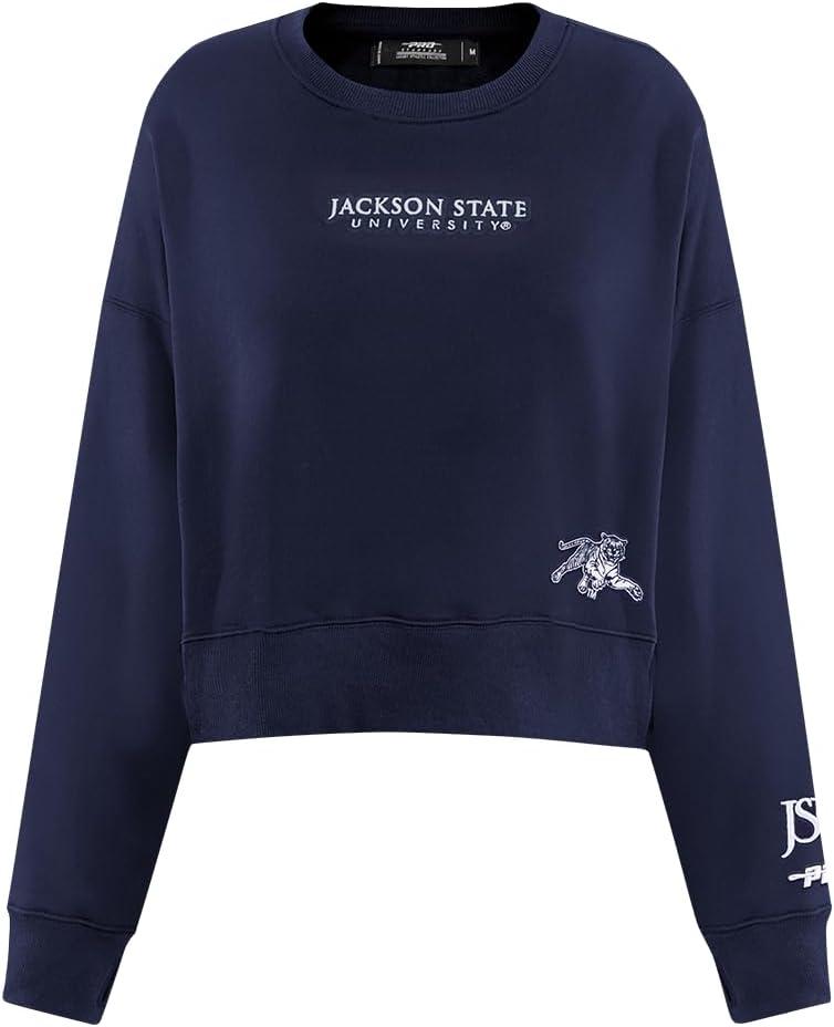 imageWomens College Wingspan Brushed Back French Terry Crewneck SweatshirtMidnight Navy