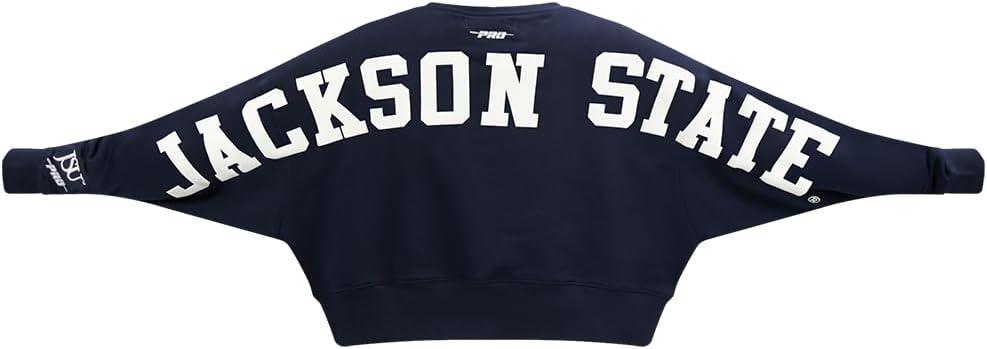 imageWomens College Wingspan Brushed Back French Terry Crewneck SweatshirtMidnight Navy