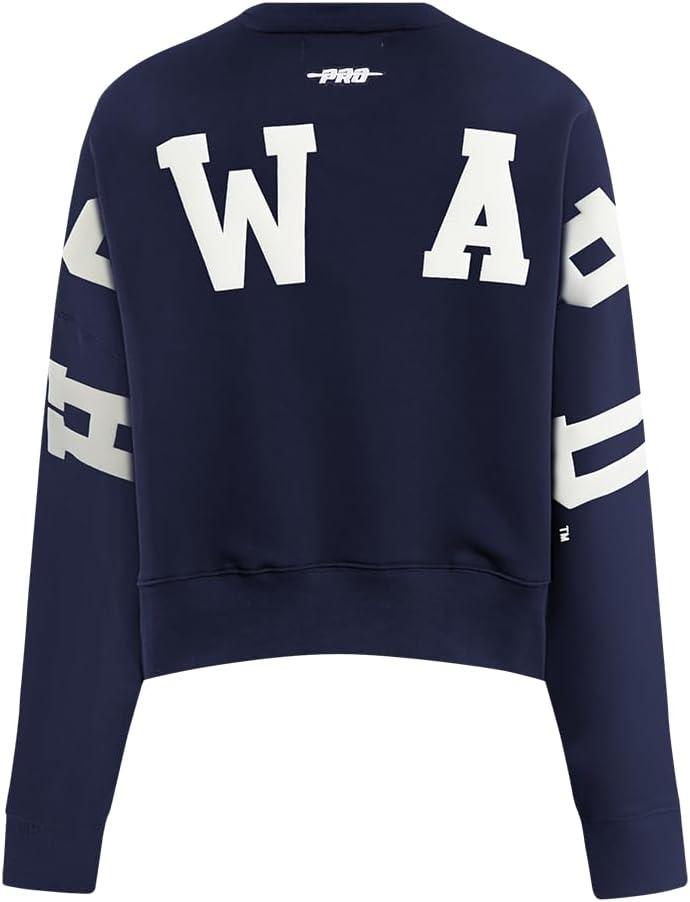 imageWomens College Wingspan Brushed Back French Terry Crewneck SweatshirtMidnight Navy