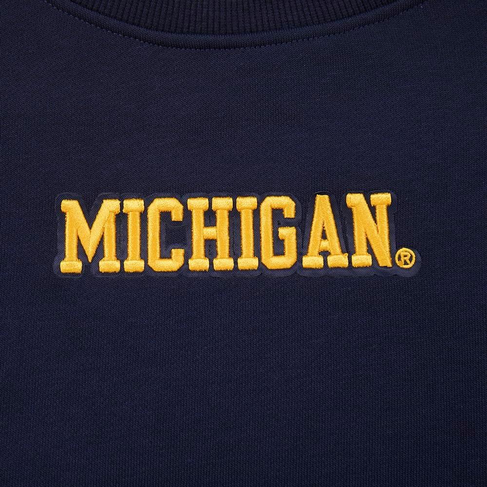 imageWomens College Wingspan Brushed Back French Terry Crewneck SweatshirtMidnight Navy