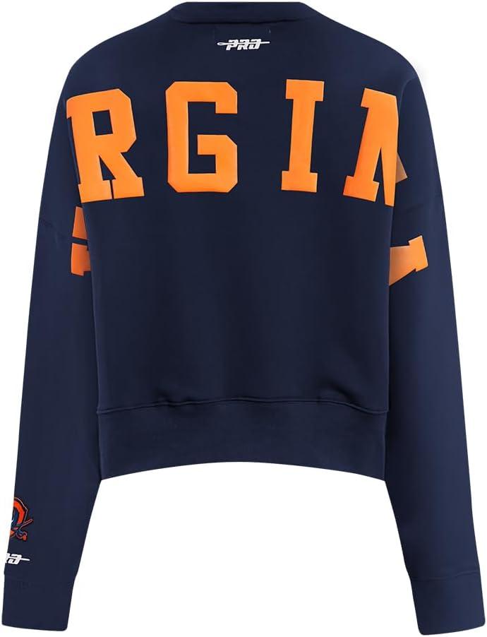 imageWomens College Wingspan Brushed Back French Terry Crewneck SweatshirtMidnight Navy