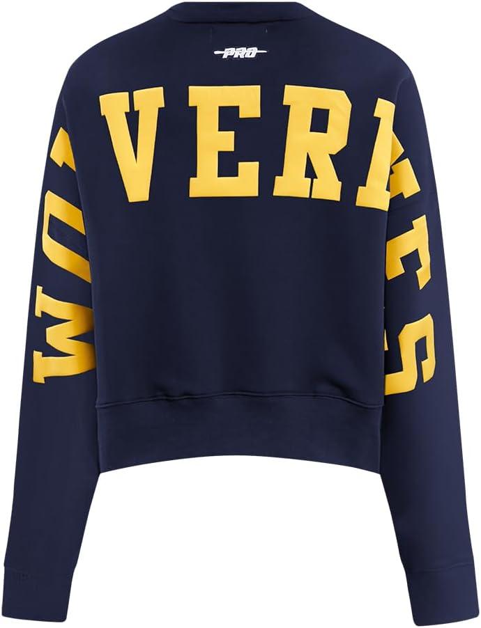 imageWomens College Wingspan Brushed Back French Terry Crewneck SweatshirtMidnight Navy