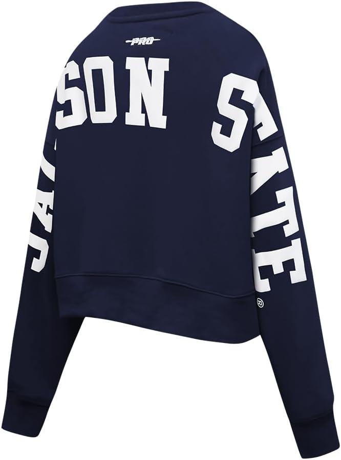 imageWomens College Wingspan Brushed Back French Terry Crewneck SweatshirtMidnight Navy
