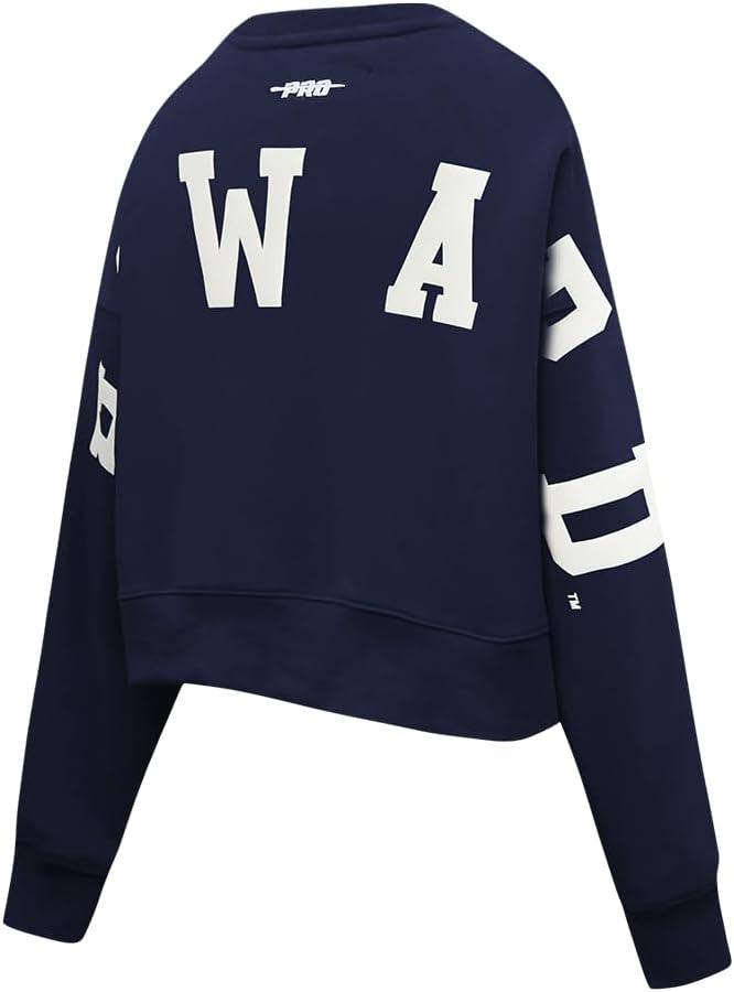 imageWomens College Wingspan Brushed Back French Terry Crewneck SweatshirtMidnight Navy