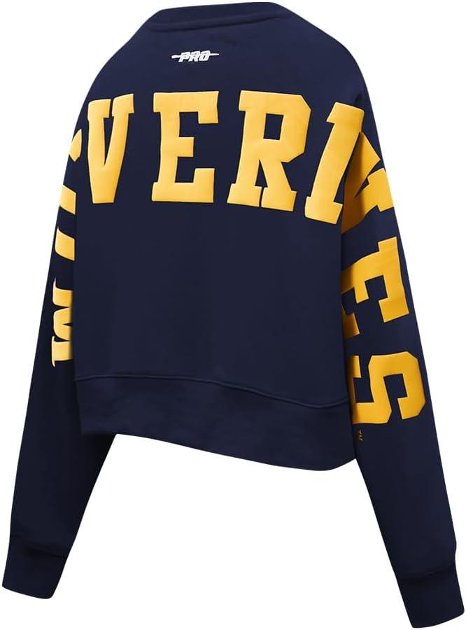 imageWomens College Wingspan Brushed Back French Terry Crewneck SweatshirtMidnight Navy