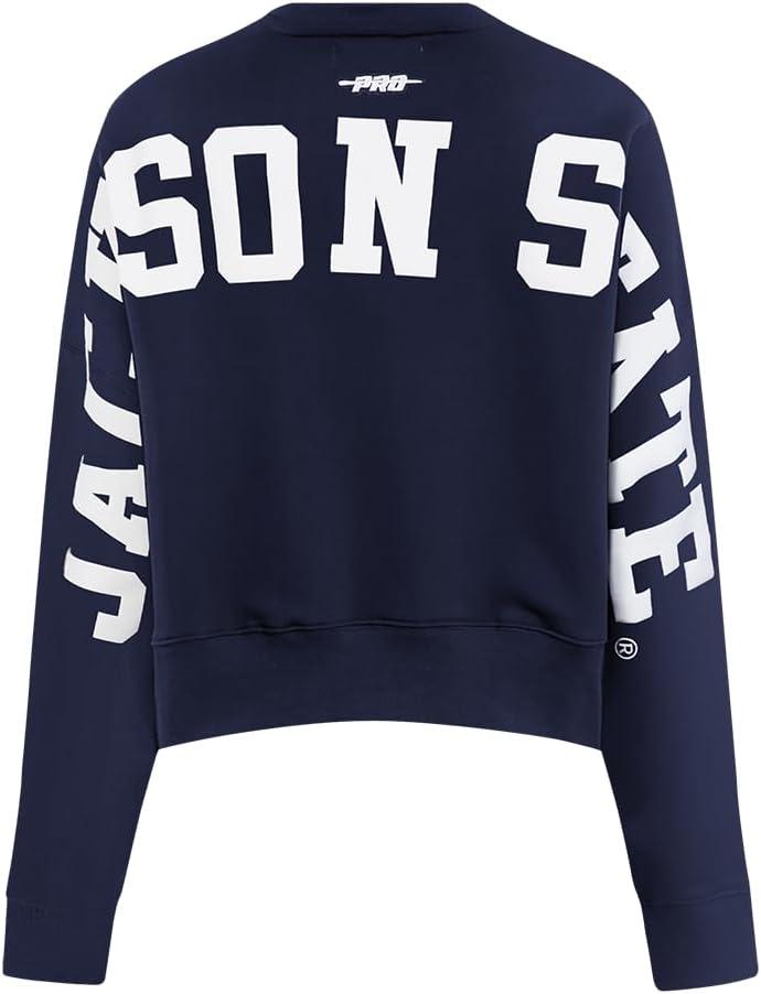 imageWomens College Wingspan Brushed Back French Terry Crewneck SweatshirtMidnight Navy
