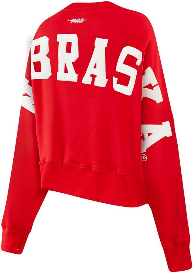imageWomens College Wingspan Brushed Back French Terry Crewneck SweatshirtRed
