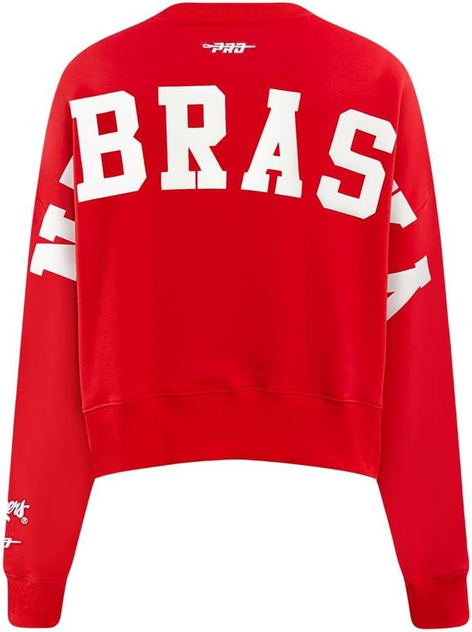imageWomens College Wingspan Brushed Back French Terry Crewneck SweatshirtRed