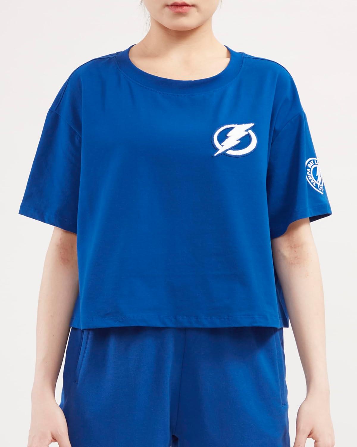 imageWomens NHL Classic Chenille Cotton Short Sleeve Boxy TeeDodger Blue