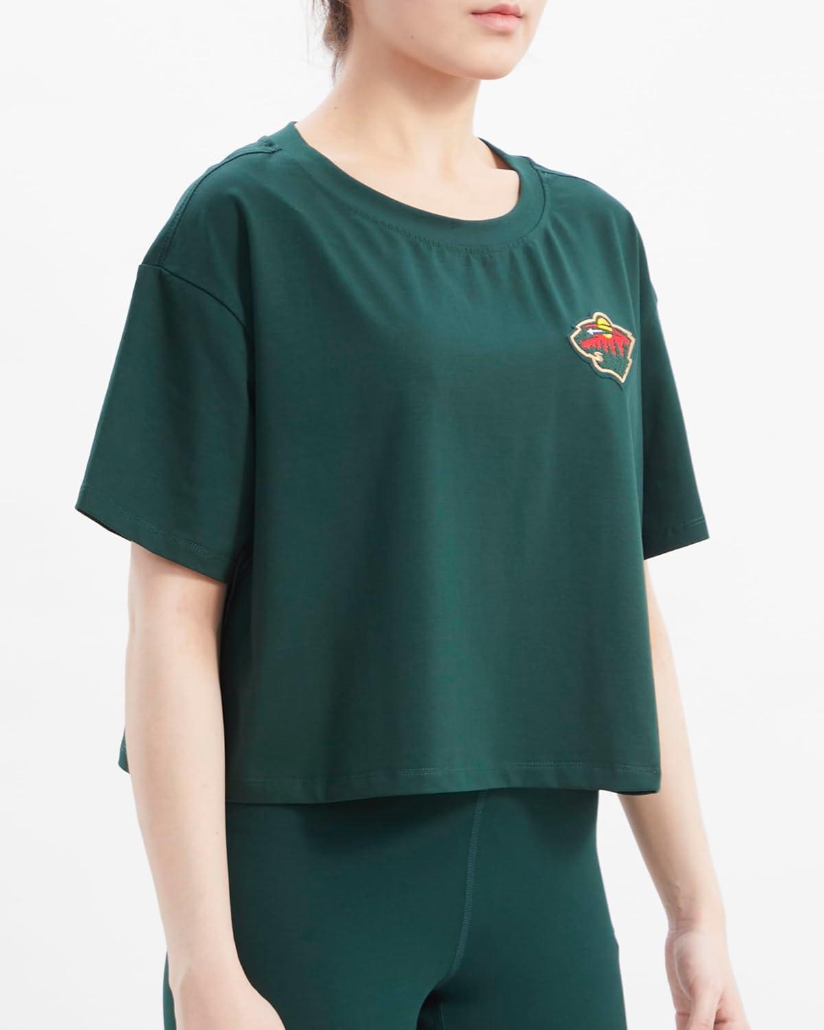 imageWomens NHL Classic Chenille Cotton Short Sleeve Boxy TeeForest Green