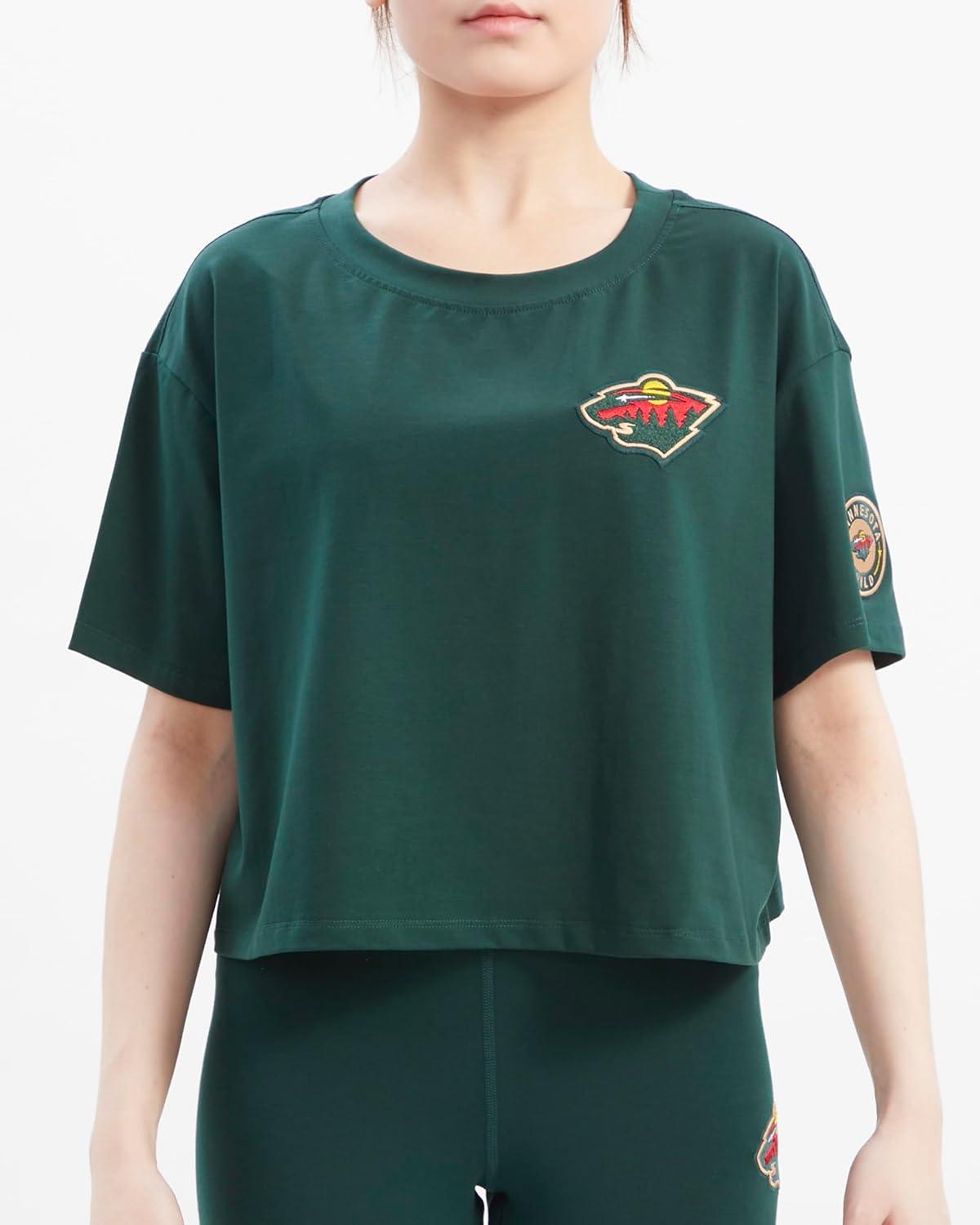 imageWomens NHL Classic Chenille Cotton Short Sleeve Boxy TeeForest Green