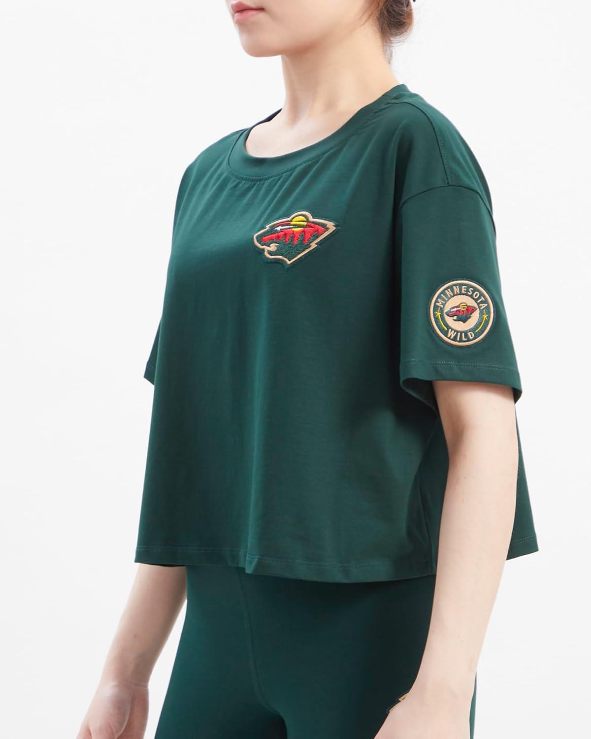 imageWomens NHL Classic Chenille Cotton Short Sleeve Boxy TeeForest Green