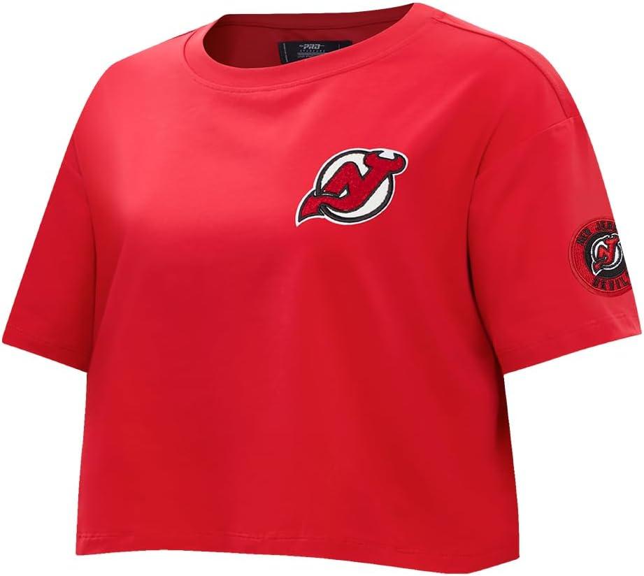 imageWomens NHL Classic Chenille Cotton Short Sleeve Boxy TeeRed