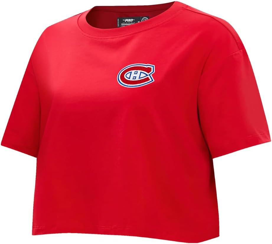 imageWomens NHL Classic Chenille Cotton Short Sleeve Boxy TeeRed