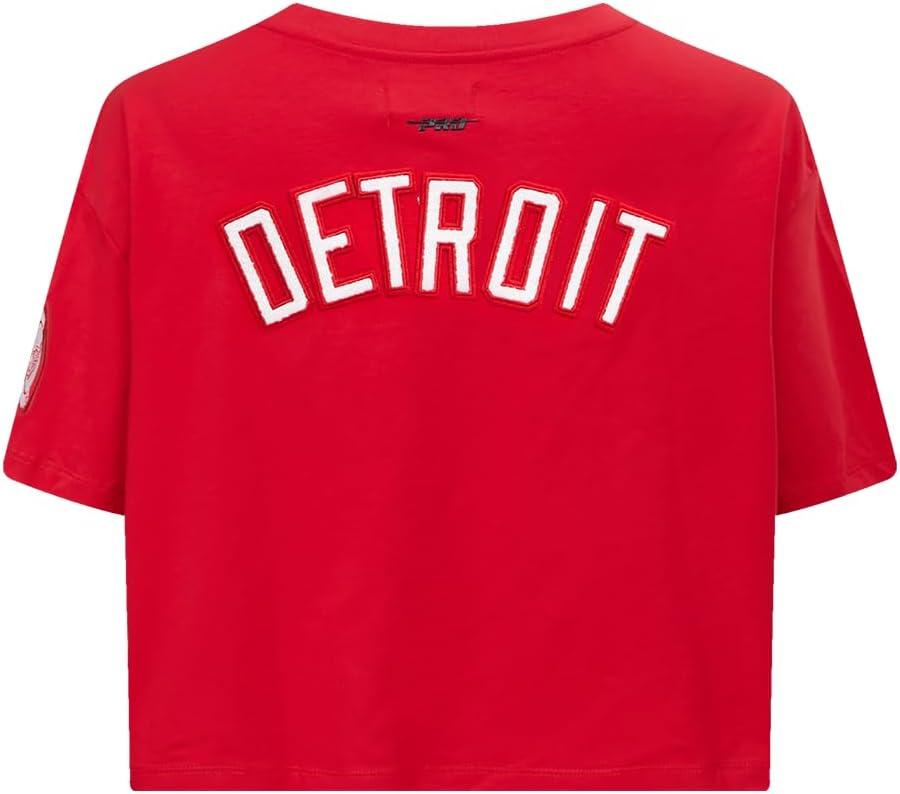 imageWomens NHL Classic Chenille Cotton Short Sleeve Boxy TeeRed