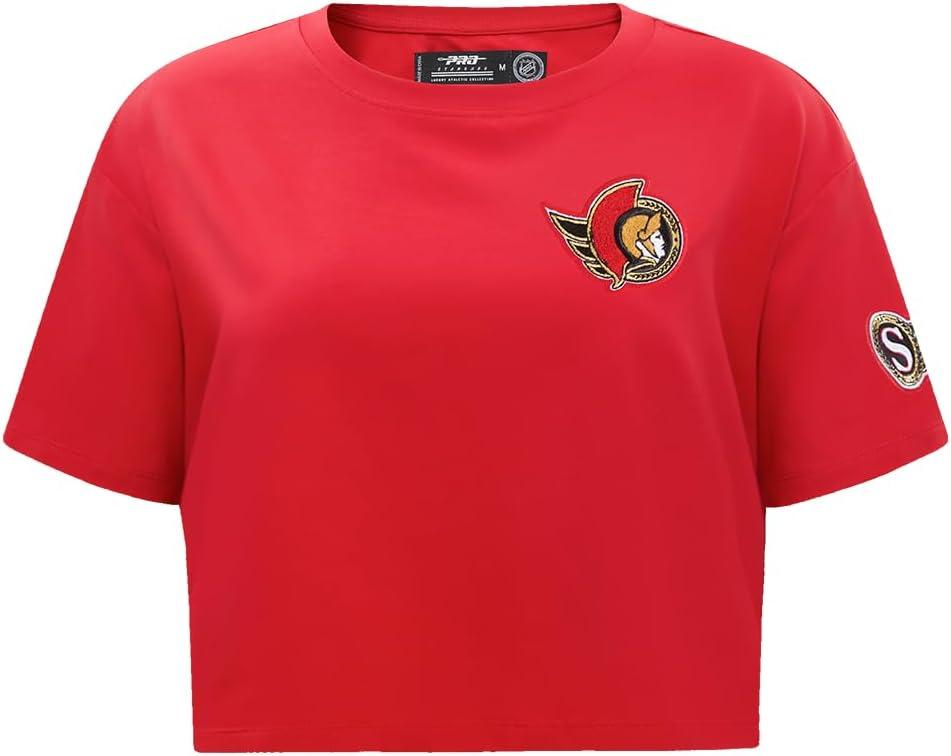 imageWomens NHL Classic Chenille Cotton Short Sleeve Boxy TeeRed